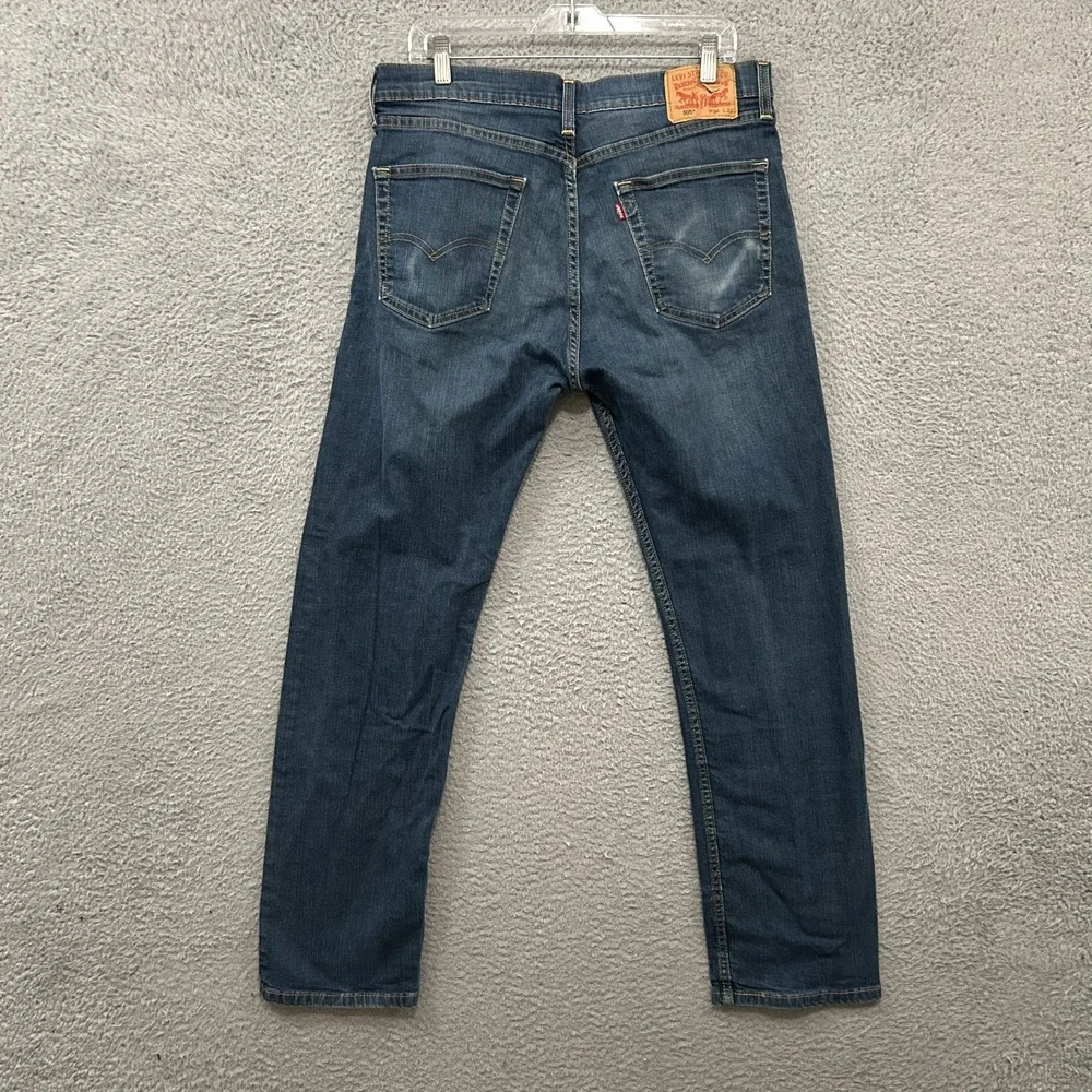 Levis Jeans Mens 34x32 Blue Denim 505 Regular Straight American Medium Wash